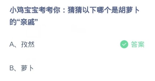 蚂蚁庄园12月28日:猜猜以下哪个是胡萝卜的亲戚-第2张图片