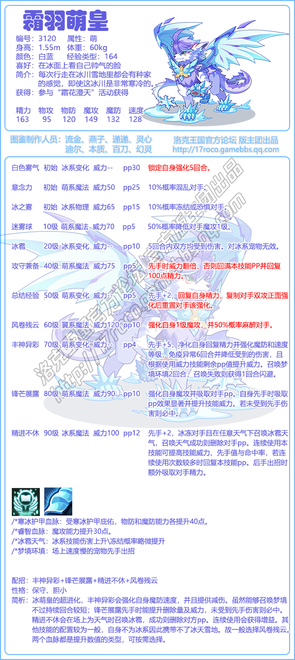 《洛克王国》霜羽萌皇技能表图鉴-第2张图片