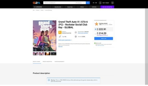 警惕《GTA6》预购诈骗 225美元假预购“好评如潮”-第3张图片