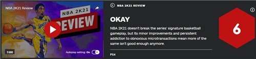 《NBA 2K21》IGN终评 6分：过于看重微交易-第1张图片