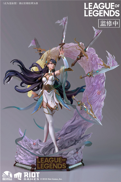 开天工作室与拳头合作推出LOL玉剑传说艾瑞莉娅雕像-第5张图片