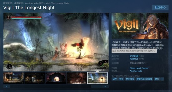 Steam横版冒险游戏守夜人：长夜限时折扣 近日95%为好评-第1张图片