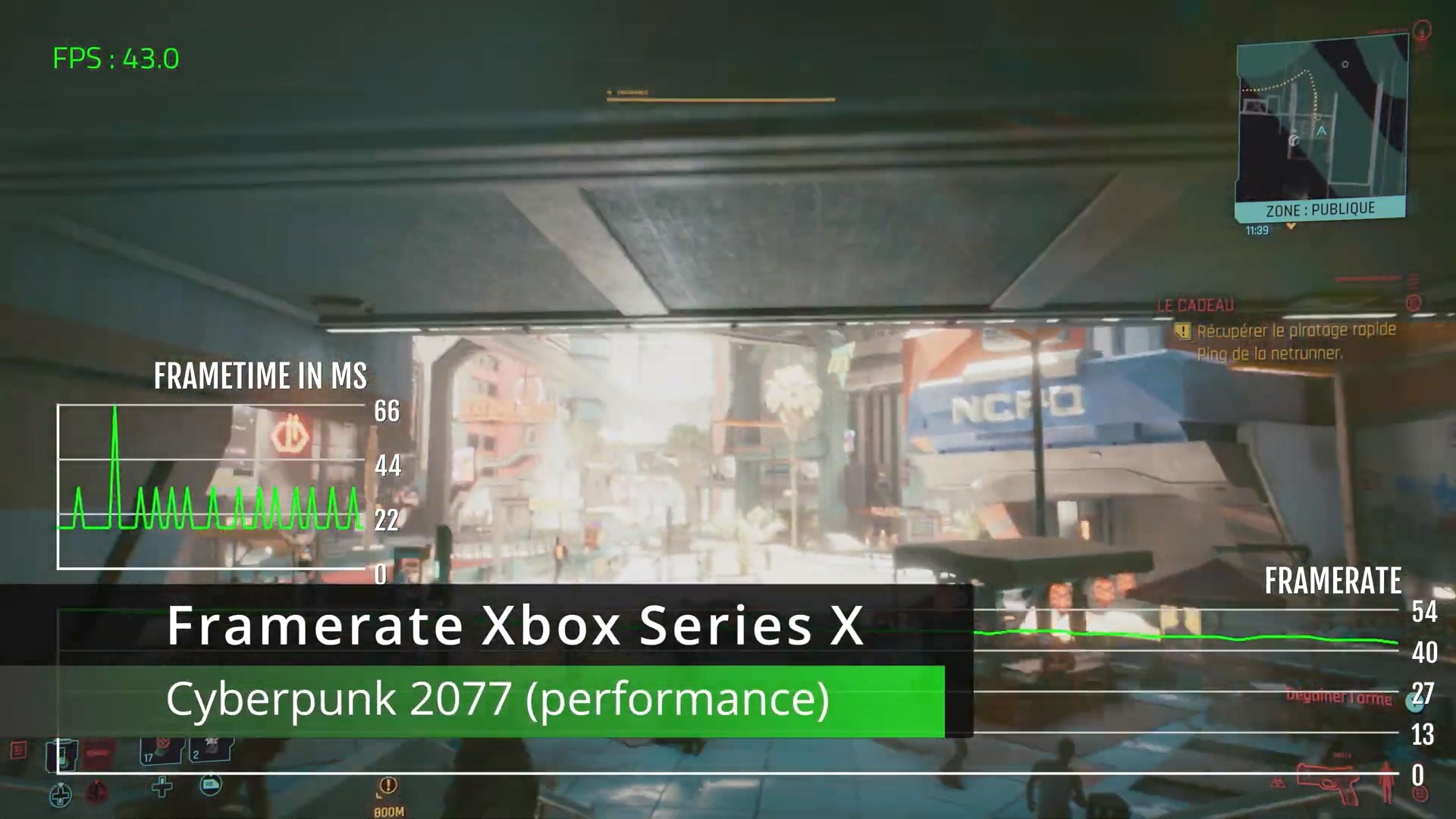赛博朋克2077XSX版性能模式演示 掉帧严重完全无法正常游戏-第1张图片