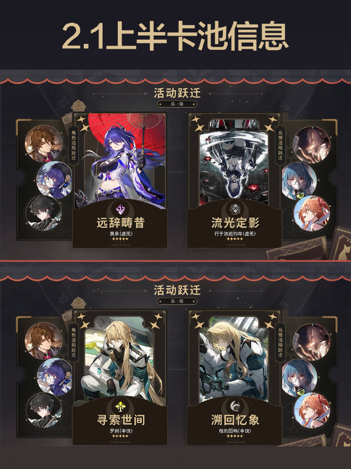 崩坏的星穹铁路2.1版本角色卡池列表崩坏的星穹铁路2.1角色卡池是谁？-第2张图片
