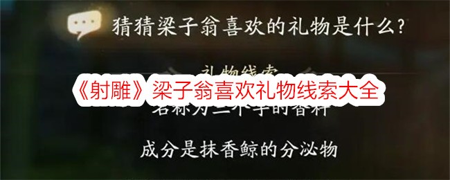 “神雕侠侣”梁子翁喜欢收集完整的礼物线索-第1张图片