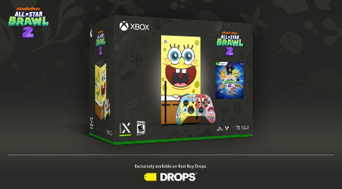 微软在百思买独家销售带有海绵宝宝外观的Xbox游戏机。-第1张图片