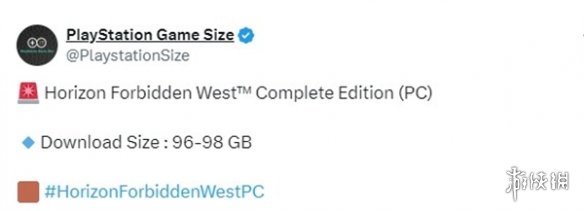 《地平线：西之绝境》PC版容量大小公布：约96至98GB-第1张图片