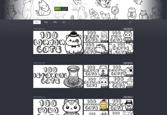 独立游戏开发商的100个“娃娃”计划100款猫系列游戏广受好评。-第4张图片