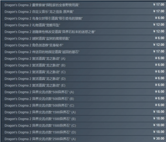 《龙之信条2》玩家依赖mod移除微交易,不再有氪金道具-第7张图片 《龙之信条2》玩家依赖mod移除微交易,不再有氪金道具-第7张图片