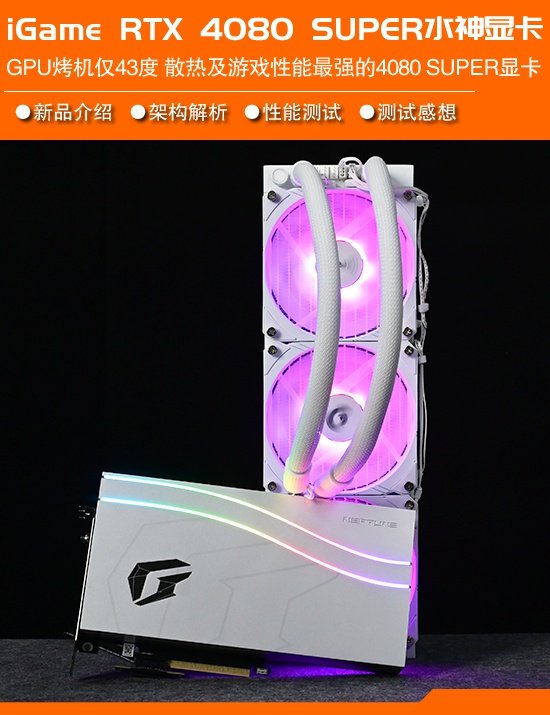 多彩iGame RTX 4080超级水神显卡评测:烤机的GPU只有43度同上限。-第1张图片