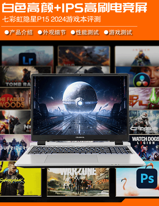 白色高调科幻风格炫彩隐星P15 2024游戏本评测:i7+4060售价5999元。-第1张图片