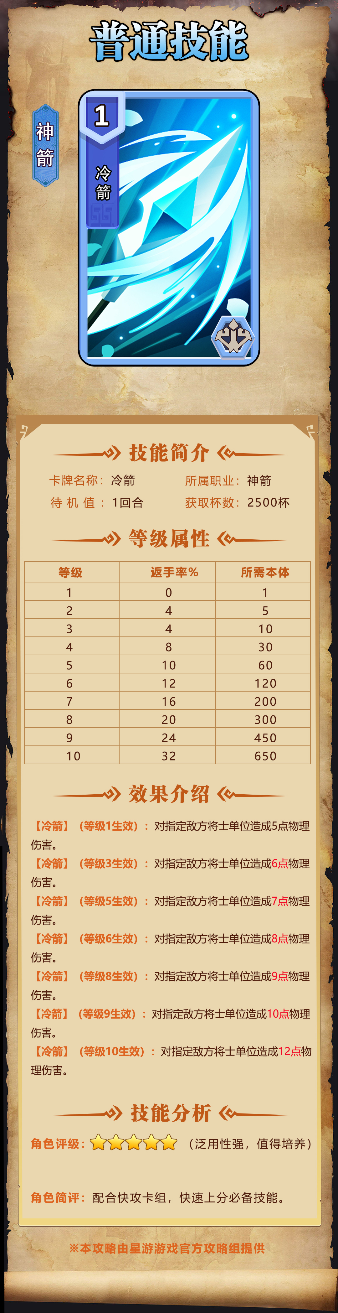 《我是小攻略》冷箭技能图解-第2张图片