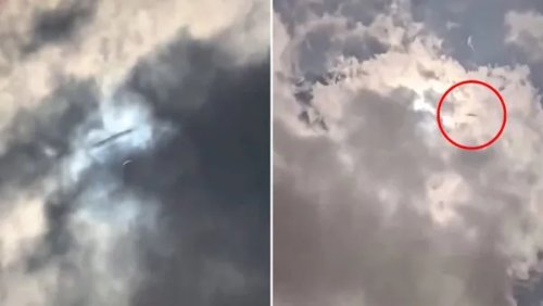 美国日全食期间疑现UFO：狭长影子飞速穿越云层-第1张图片