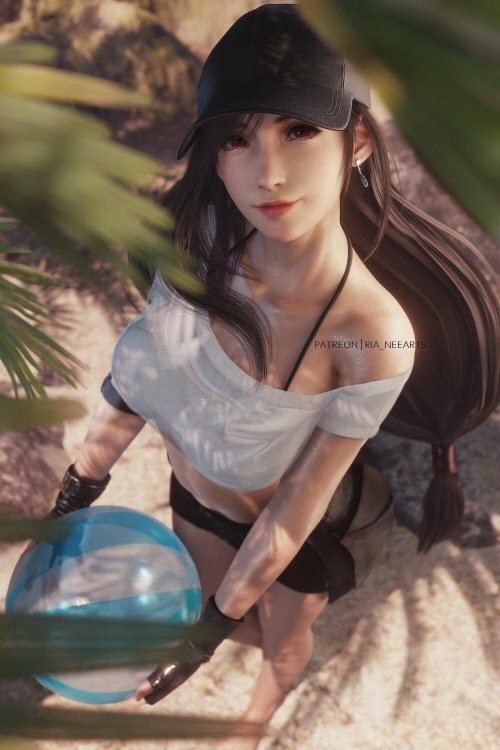 蒂法美如画！粉丝自制《最终幻想7:重制版》3D美图-第10张图片