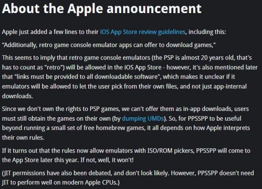 PSP模拟器开发商:PPSSPP计划登陆苹果商城。-第2张图片 PSP模拟器开发商:PPSSPP计划登陆苹果商城。-第2张图片