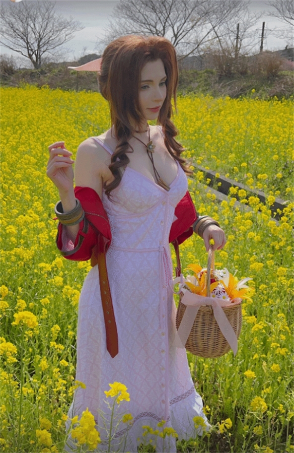 艾什莉体模COS《原神》猫女绮良良 黄发绿眼小尾巴！-第4张图片