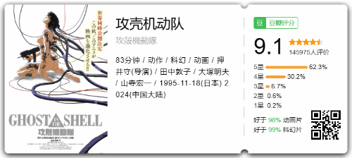 童年回忆！押井守《攻壳机动队》4K修复版将内地重映-第2张图片