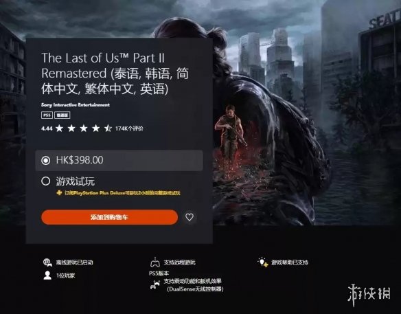 港服ps+三档会员新增试玩《最后的生还者2：复刻版》-第1张图片