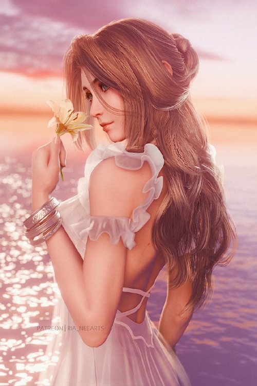 蒂法美如画！粉丝自制《最终幻想7:重制版》3D美图-第4张图片