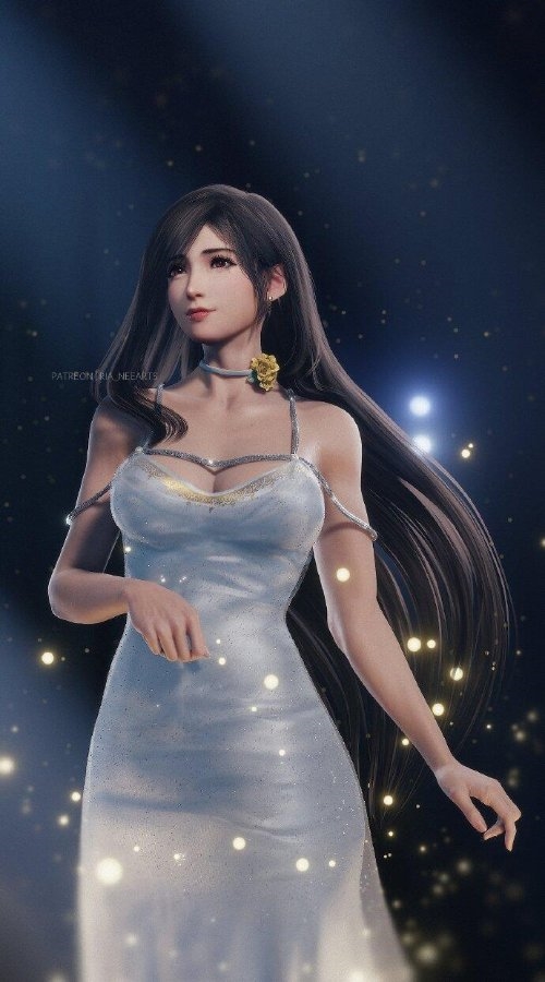 蒂法美如画！粉丝自制《最终幻想7:重制版》3D美图-第13张图片