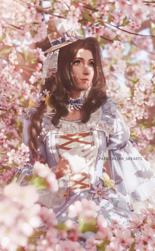 蒂法美如画！粉丝自制《最终幻想7:重制版》3D美图-第2张图片