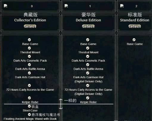 霍格沃茨传统标准版和豪华版的区别-第2张图片