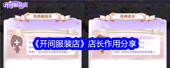 工作室服装店店长的角色分担-第1张图片