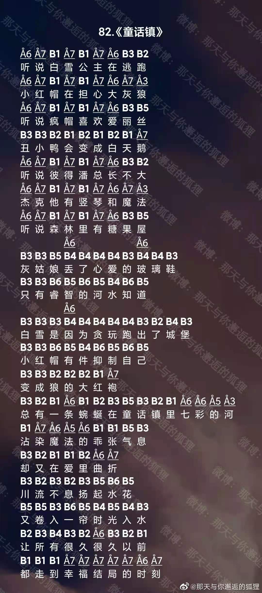 在光宇童话小镇分享乐谱。-第2张图片