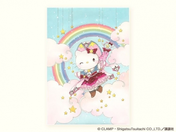 CLAMP为Hello Kitty50周年绘制魔法少女风格设定图公开-第1张图片