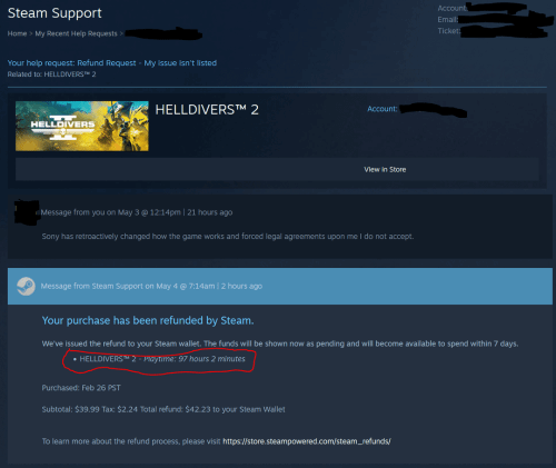 民主的胜利！Steam开始为《地狱潜者2》超2小时玩家退款-第1张图片