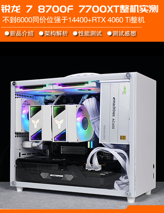 AMD锐龙7 8700F处理器初试:同价位整机游戏性能优于i5 14400F。-第1张图片
